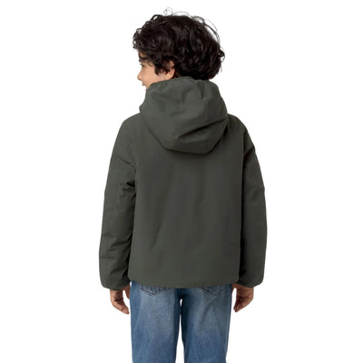 Giacca Bambino corta isolante reversibile verde modello retro
