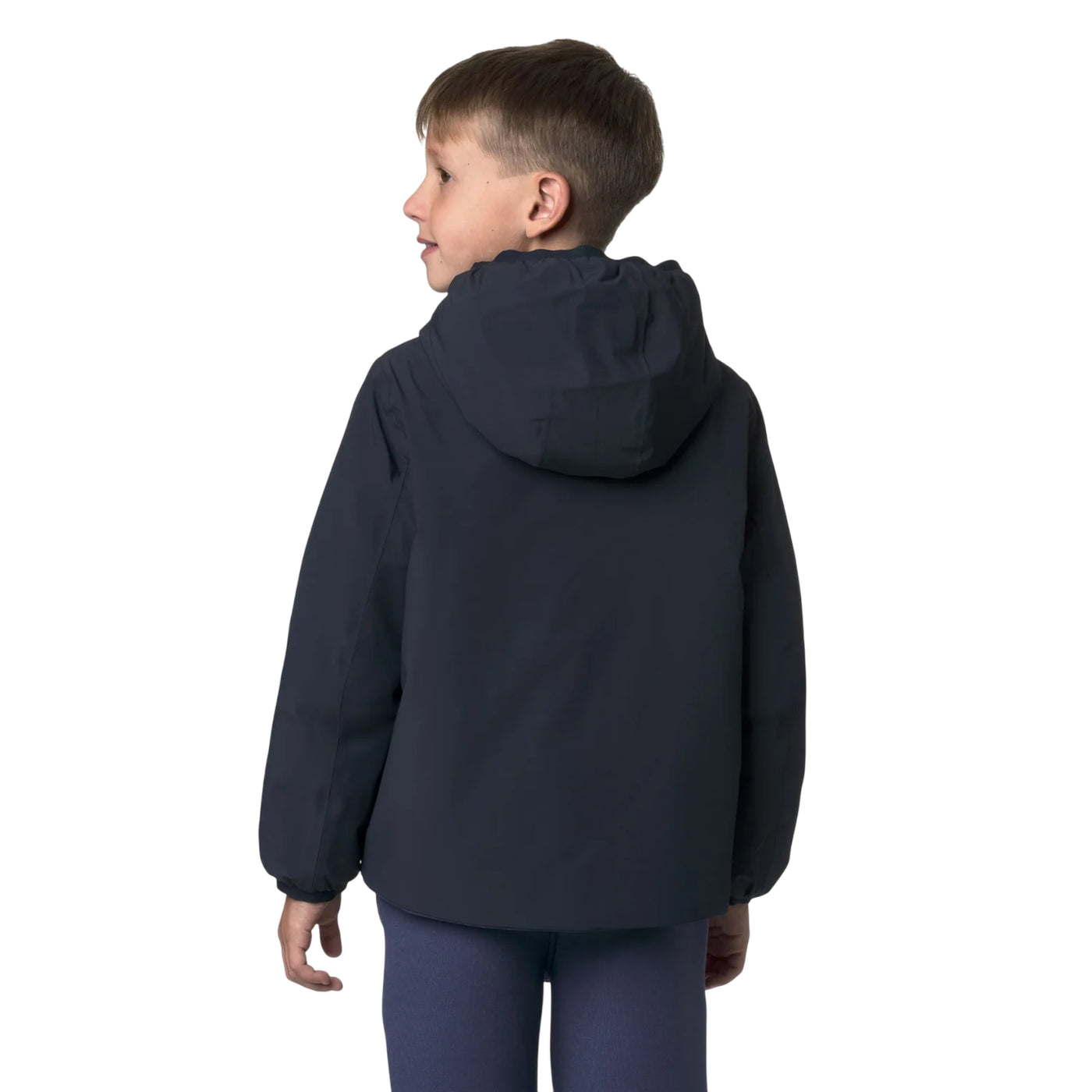 Giacca Bambino corta isolante reversibile Blu modello retro