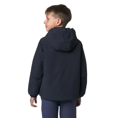 Giacca Bambino corta isolante reversibile Blu modello retro