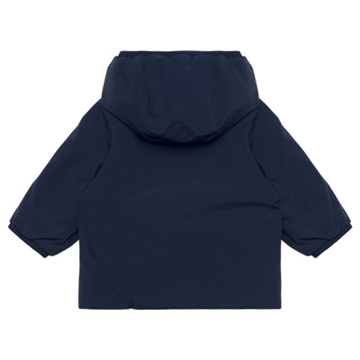 Giubbotto Neonato reversibile con imbottitura blu retro
