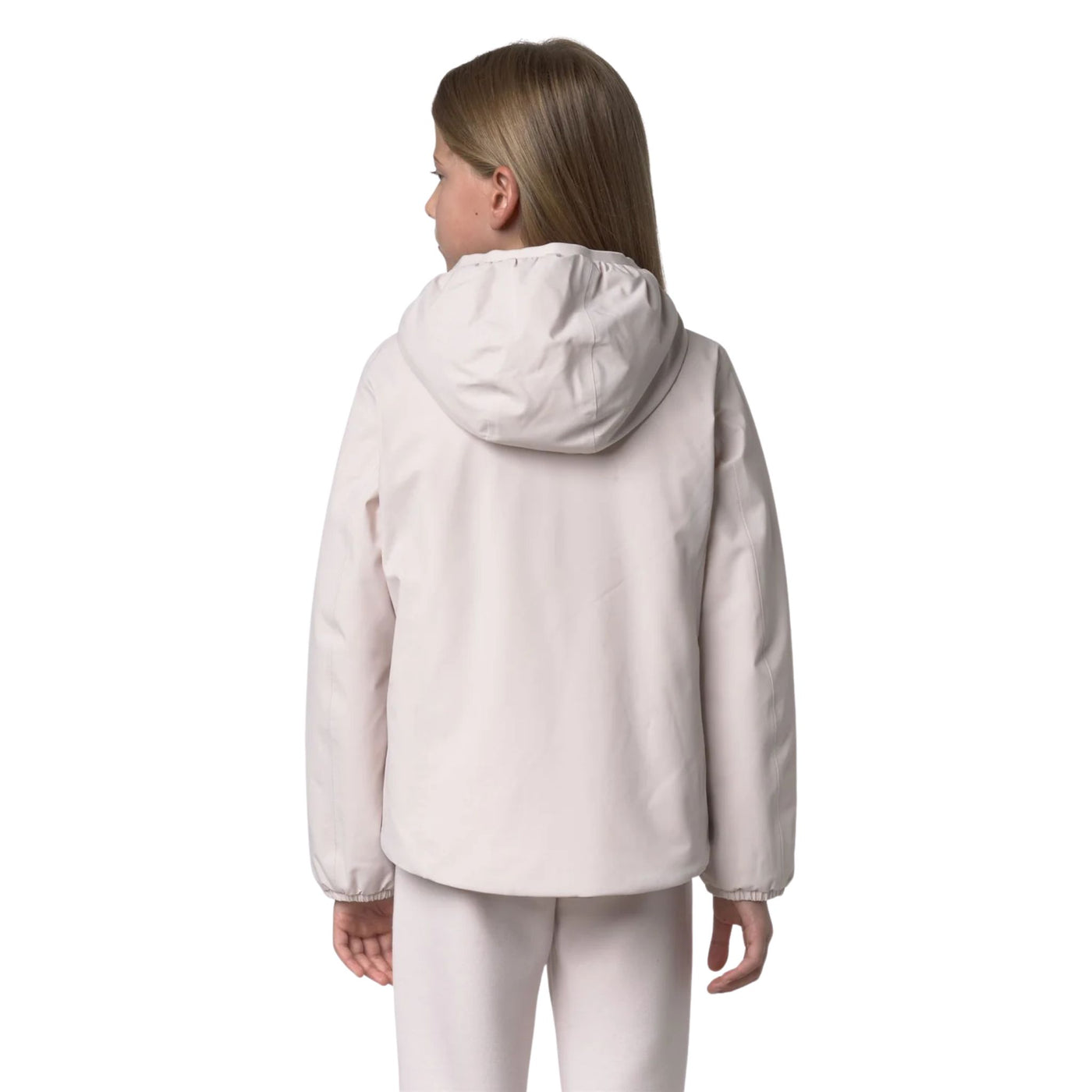 Giubbotto Bambina reversibile Lily Rosa chiaro modella retro