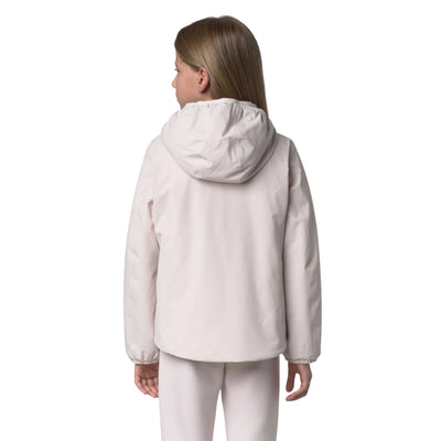 Giubbotto Bambina reversibile Lily Rosa chiaro modella retro