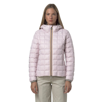 Giubbotto corto Donna Lily reversibile Rosa modella frontale