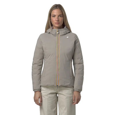 Giubbotto corto Donna Lily reversibile Verde modella frontale