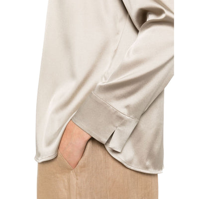 Camicia Donna Kadiak in seta stretch  dettaglio polsino