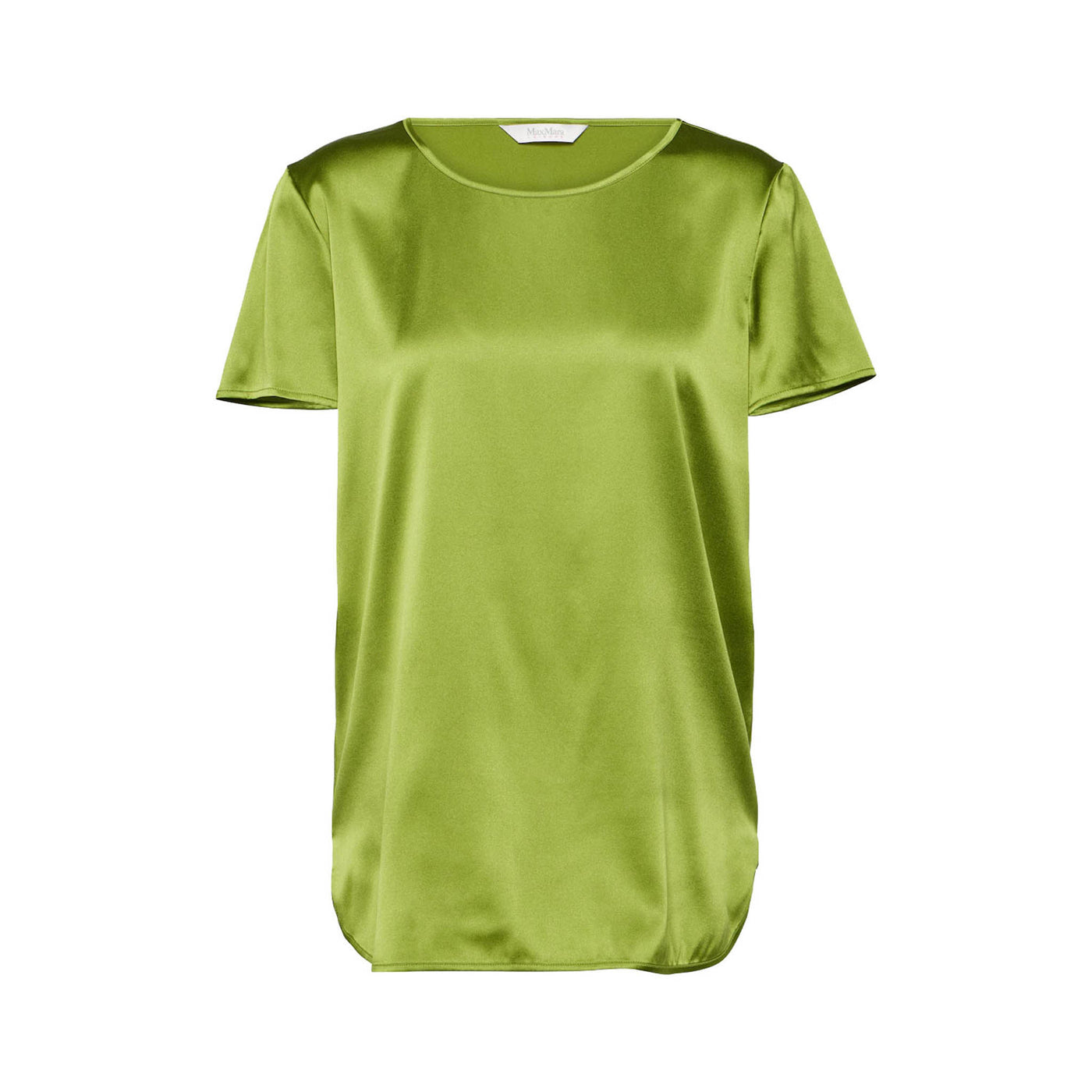 T-shirt Donna in raso con maniche corte e scollatura girocollo