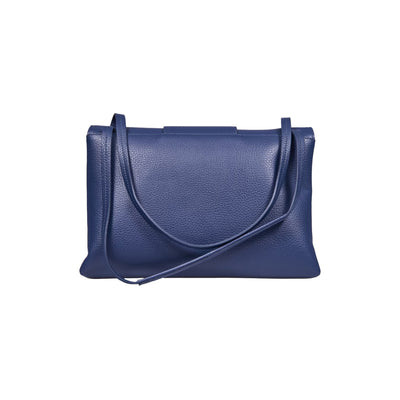 Borsa Donna H-Bag Blu con doppio manico a spalla 