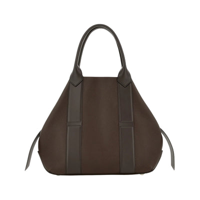 Borsa Shopping Donna Script Media Marrone retro