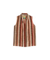 Top Donna a righe con bottoni nascosti