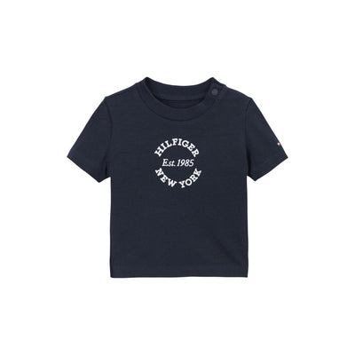 T-shirt Neonato in blu navy con logo