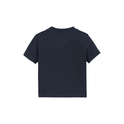 T-shirt Neonato in blu navy con logo retro