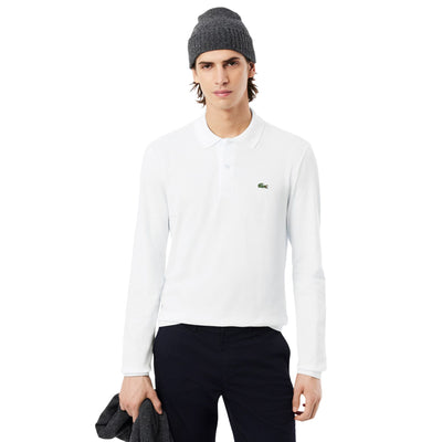 Polo Uomo Original a maniche lunghe Bianco modello frontale