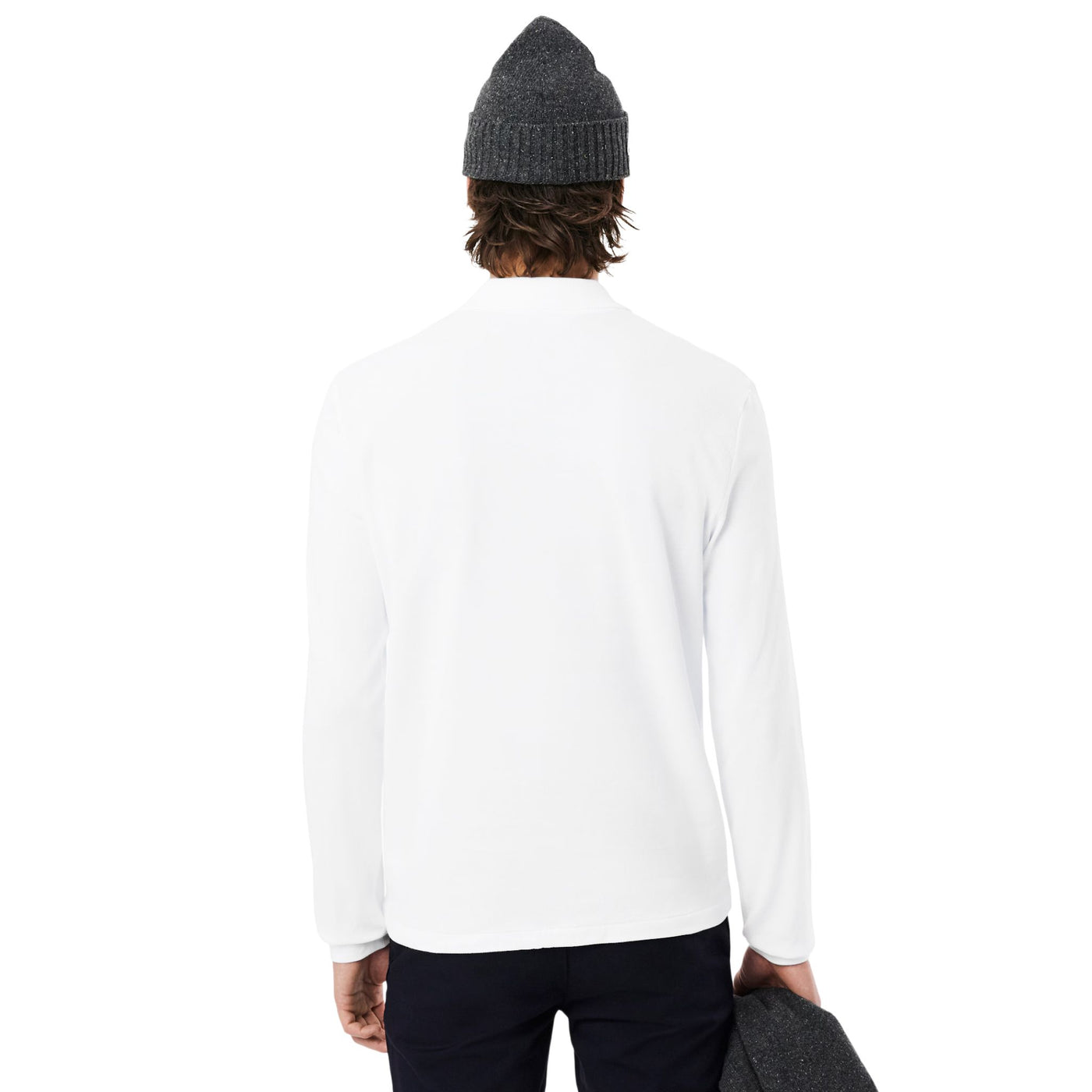 Polo Uomo Original a maniche lunghe Bianco modello retro