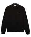 Polo Uomo in cotone Nera con maniche lunghe