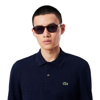 Polo Uomo Original a maniche lunghe Navy modello frontale ravvicinato