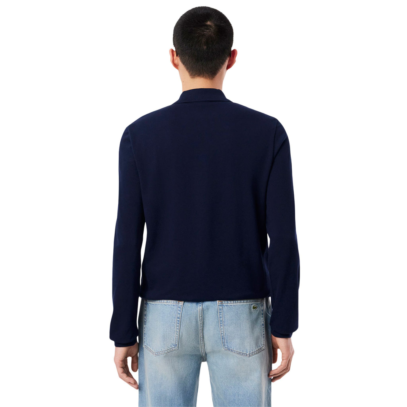 Polo Uomo Original a maniche lunghe Navy modello retro