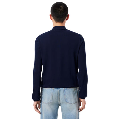 Polo Uomo Original a maniche lunghe Navy modello retro