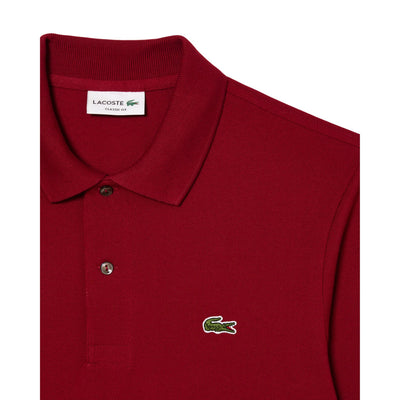 Polo Uomo Original a maniche lunghe Bordeaux dettaglio