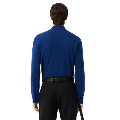Polo Uomo Original a maniche lunghe Blu modello retro