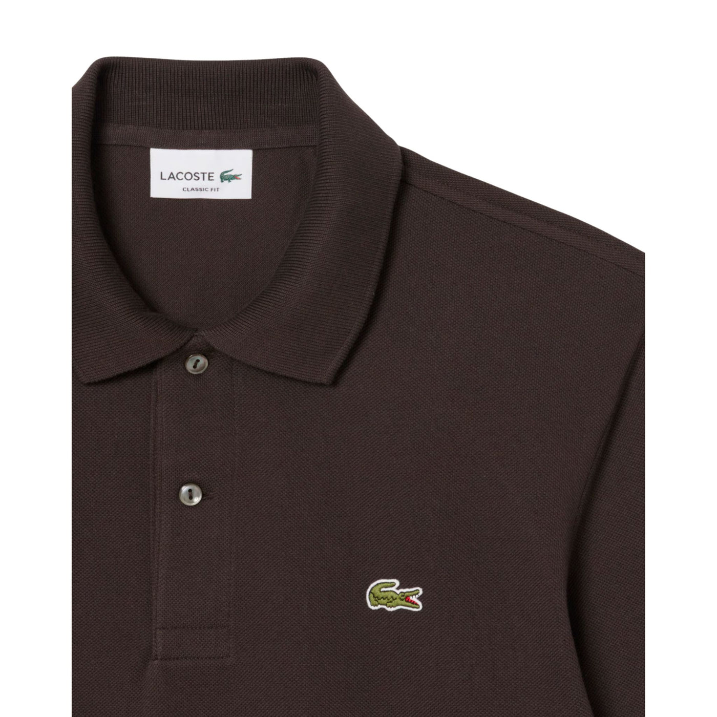 Polo Uomo Original a maniche lunghe Marrone dettaglio