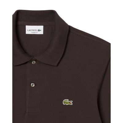Polo Uomo Original a maniche lunghe Marrone dettaglio