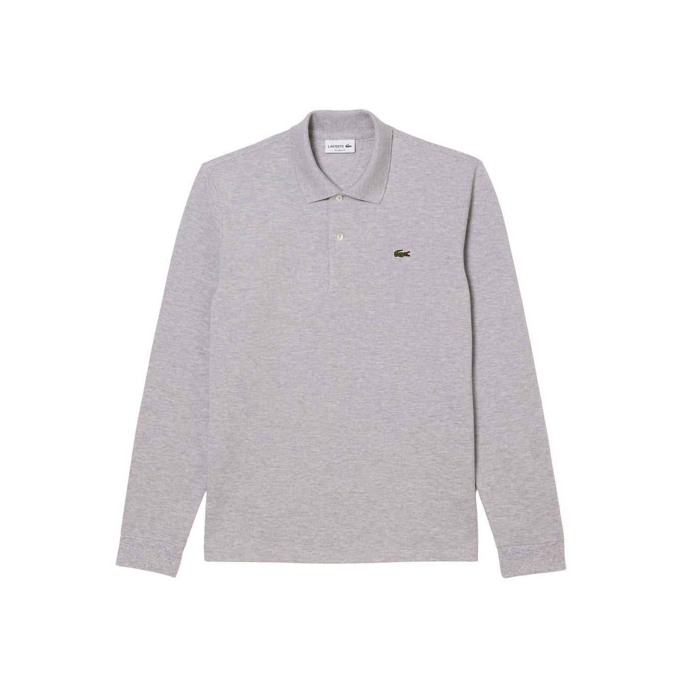 Polo Uomo taglio classico a maniche lunghe Grigio