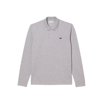 Polo Uomo taglio classico a maniche lunghe Grigio