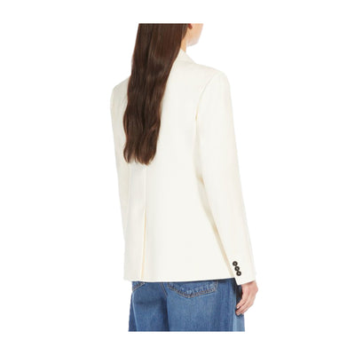 Blazer Donna Bianco monopetto in lana