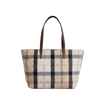 Borsa Donna a spalla trapuntata in tartan Wetherham retro