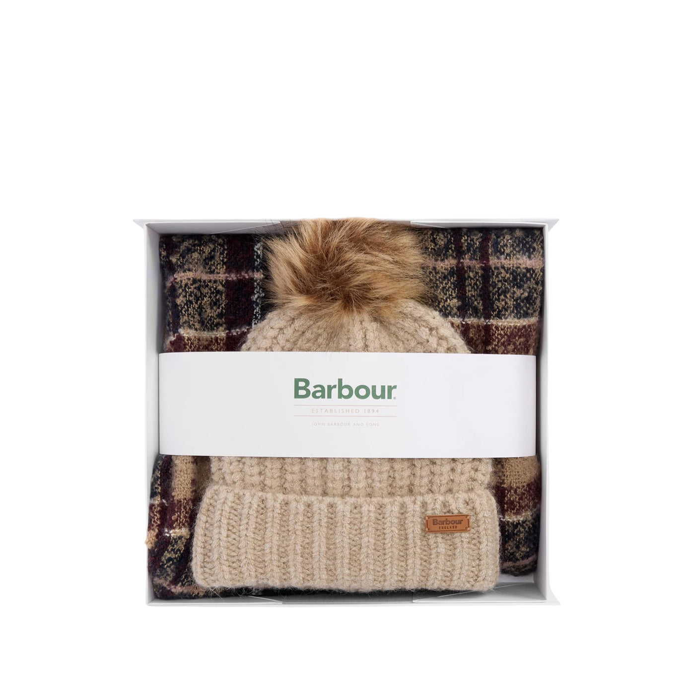 Set regalo Donna Berretto e Sciarpa Saltburn Beige confezione regalo