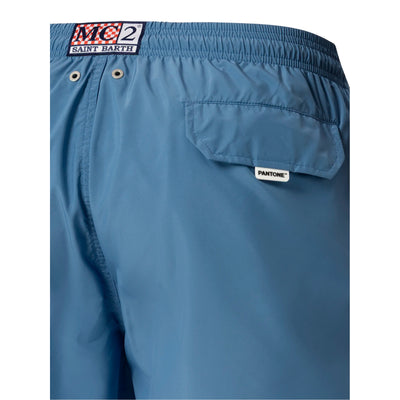 Costume mare Uomo Lighting Pantone Blu dettaglio retro