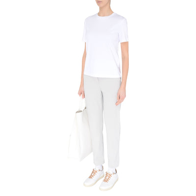 Pantaloni Lipari Donna in morbido tessuto grigio modella frontale