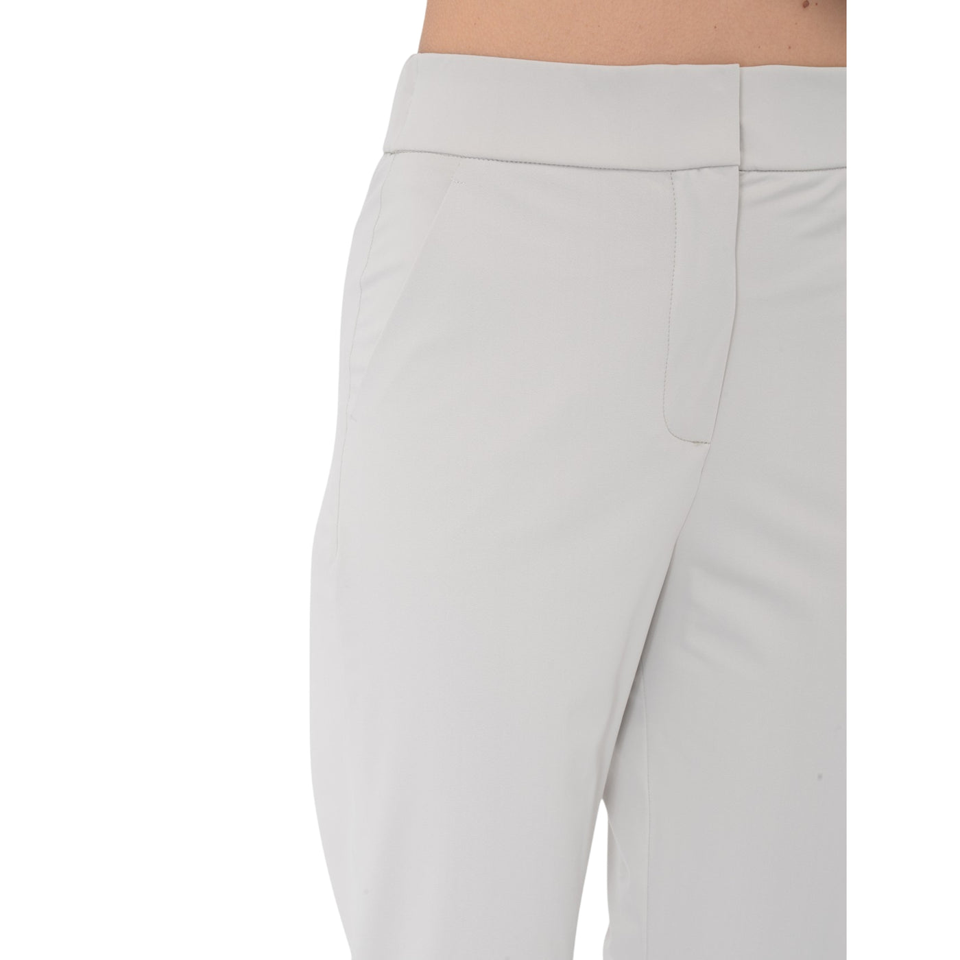 Pantaloni Lipari Donna in morbido tessuto grigio dettaglio