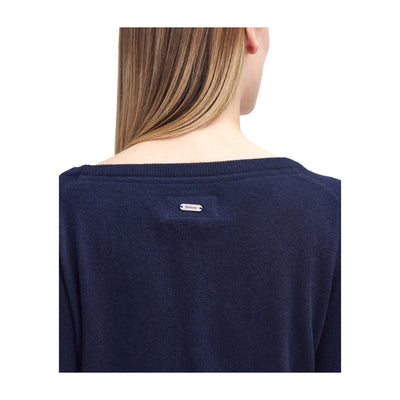 Maglia Donna a girocollo, in lana e cotone, con toppe