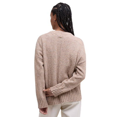 Maglione girocollo Donna Lavensdale Beige modella retro