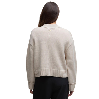 Cardigan Donna Faye con scollo a V e bottoni logati modella retro