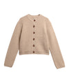 Cardigan Donna, in maglia misto lana a girocollo