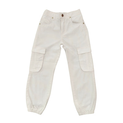 Pantaloni Cargo da Bambina in bianco