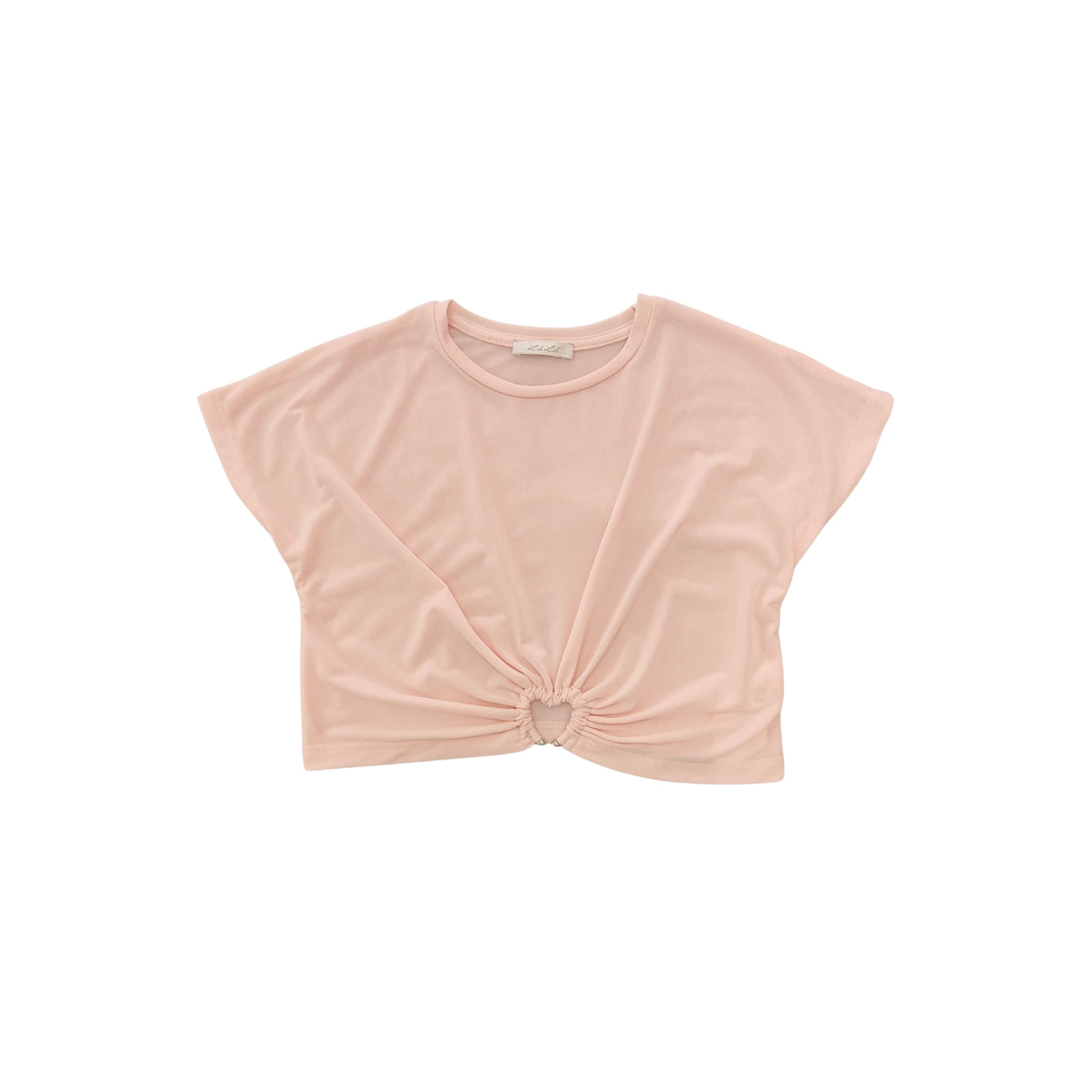 T-shirt cropped da Bambina con dettaglio cuore