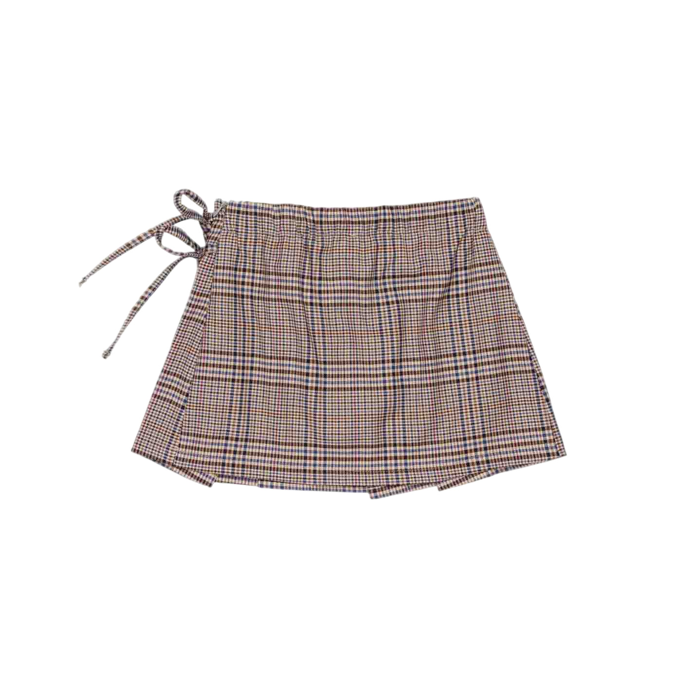 Gonna Bambina con fiocchetti e motivo check retro