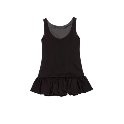 Abito con balza Grant nero