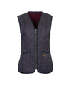 Gilet Donna con impunture a rombi e tasche applicate