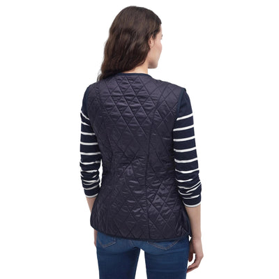 Gilet Donna con fodera in pile Betty Navy modella retro