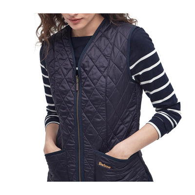 Gilet Donna con impunture a rombi e tasche applicate