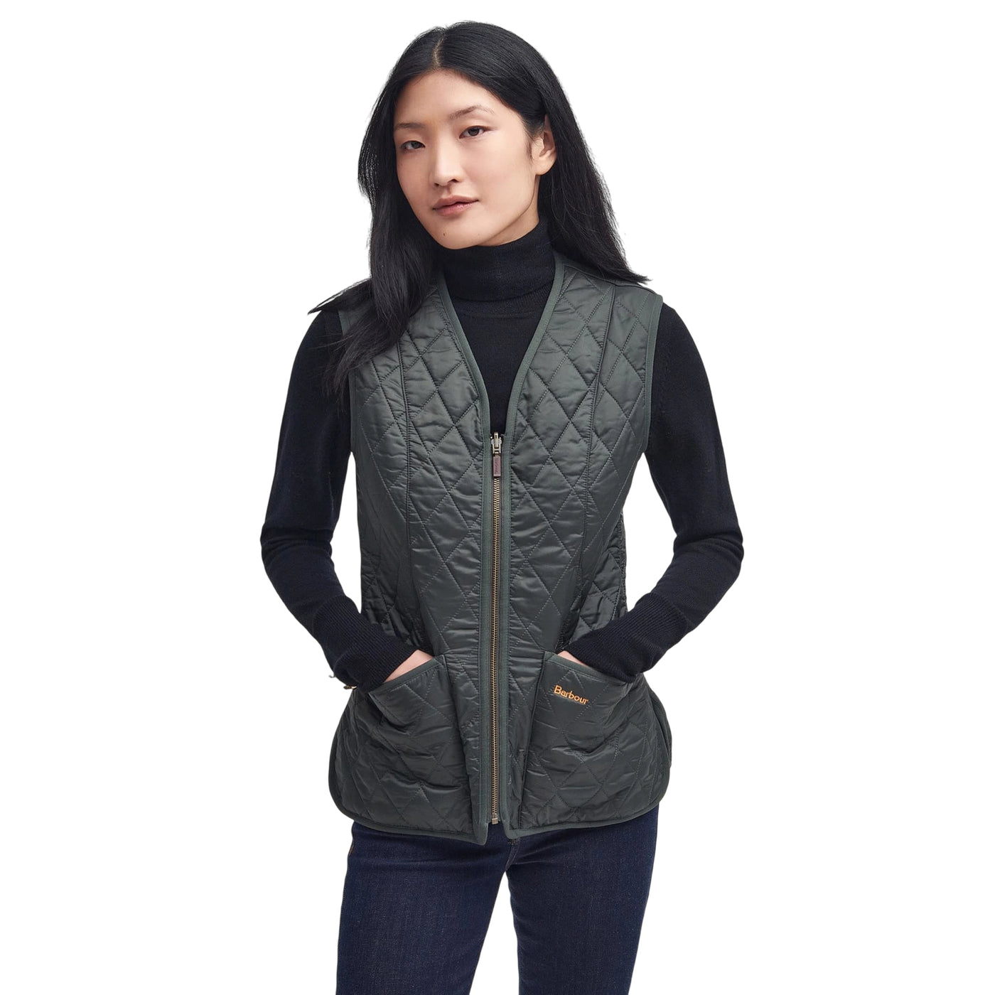 Gilet Donna con fodera in pile Betty modella frontale