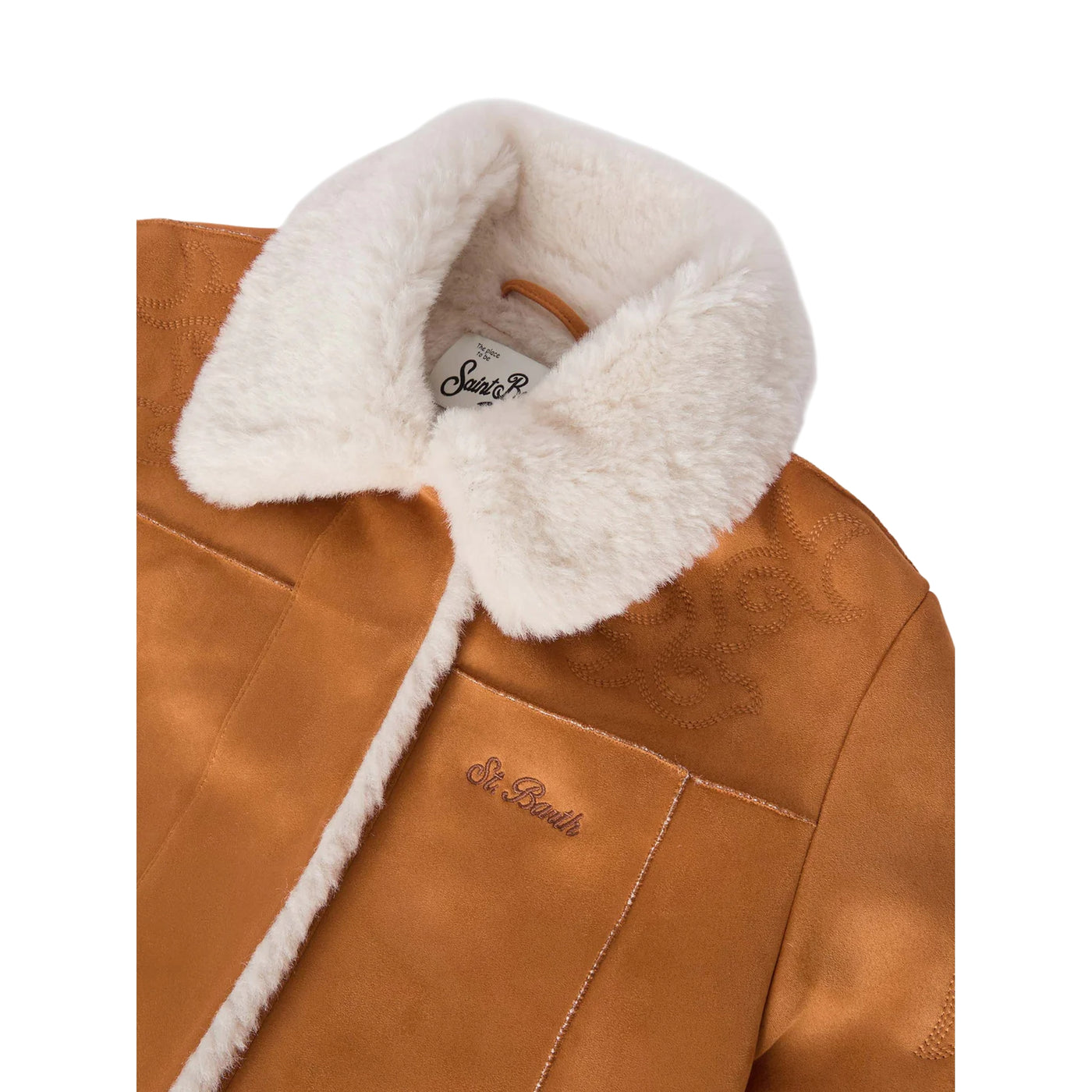 Giacca Lorayne Bambina in eco montone dettaglio collo