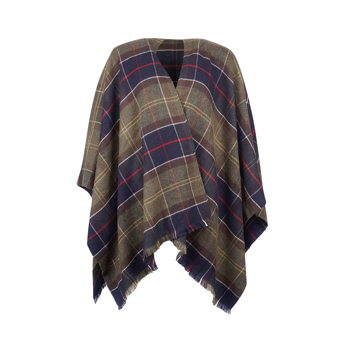 Stola Donna Tartan con bordo sfrangiato