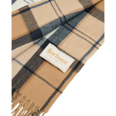 Sciarpa Donna Stanway con frange beige dettaglio etichetta