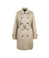 Trench Donna Beige, di media lunghezza, con chiusura doppiopetto 