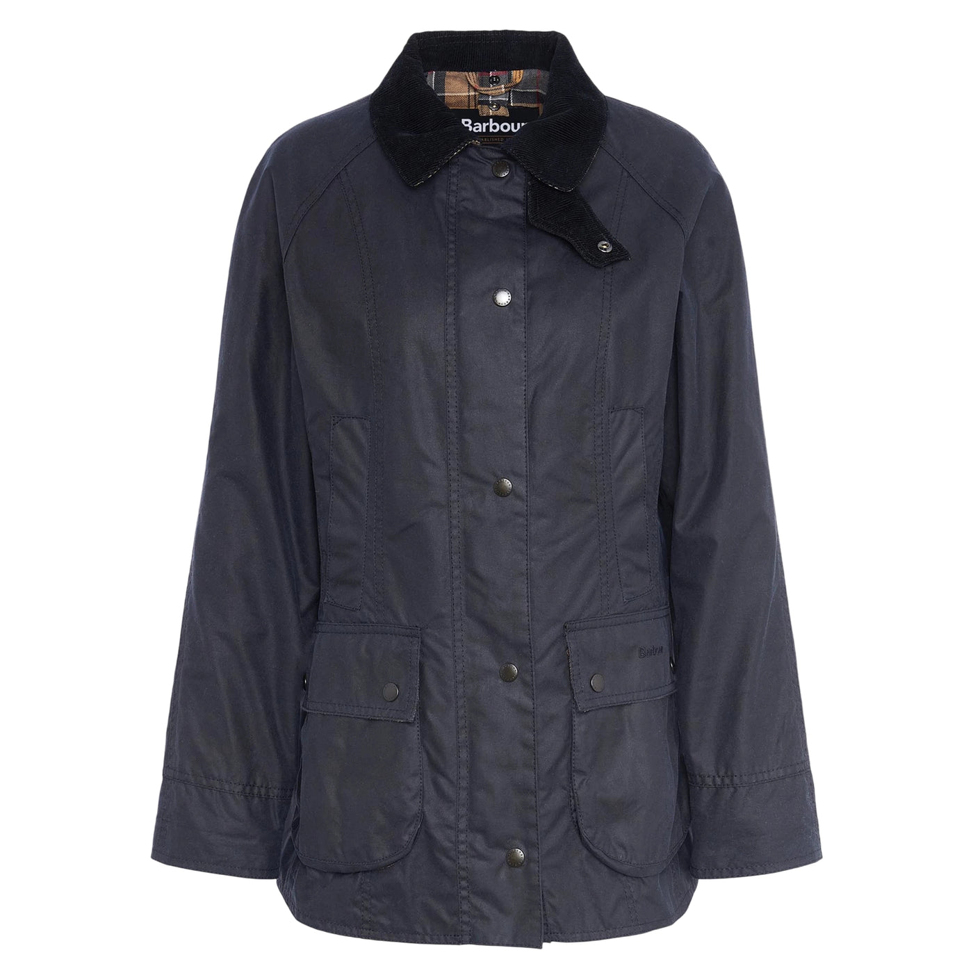 Giacca cerata Donna Beadnell con fodera tartan